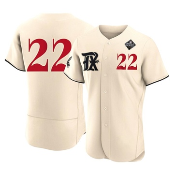 Steve Buechele Men's Authentic Texas Rangers Cream 2023 City Connect 2023 World Series Jersey