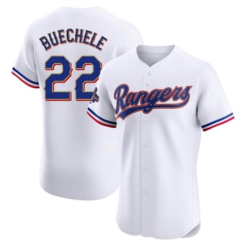 Steve Buechele Men's Elite Texas Rangers Gold White 2024 Collection Jersey
