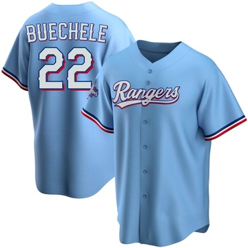Steve Buechele Men's Replica Texas Rangers Light Blue Alternate 2023 World Series Champions Jersey