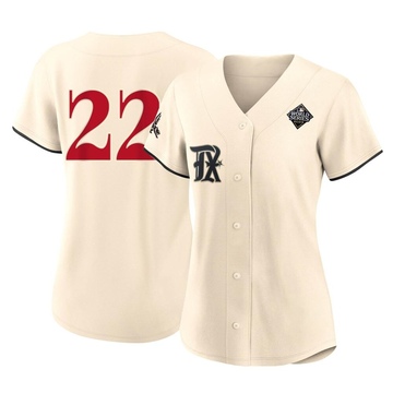 Steve Buechele Women's Authentic Texas Rangers Cream 2023 City Connect 2023 World Series Jersey