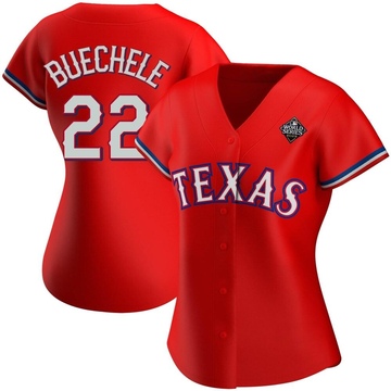 Steve Buechele Women's Authentic Texas Rangers Red Alternate 2023 World Series Jersey