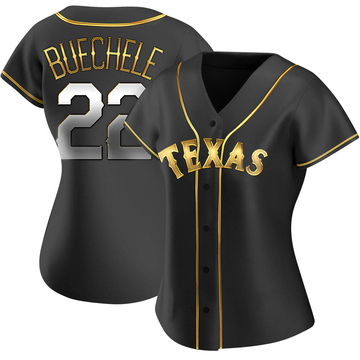 Steve Buechele Women's Replica Texas Rangers Black Golden Alternate Jersey