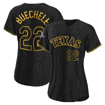 Steve Buechele Women's Replica Texas Rangers Black Snake Skin City 2023 World Series Champions Jersey