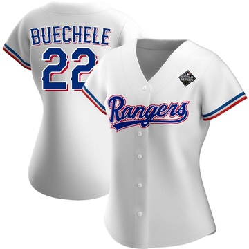 Steve Buechele Women's Replica Texas Rangers White Home 2023 World Series Jersey